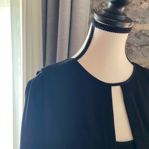 Michael Kors black long sleeve 100% silk dress - Picture 3 of 7